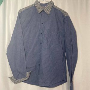 Vintage Playford Button Up Western Chambray Long Sleeved Shirt